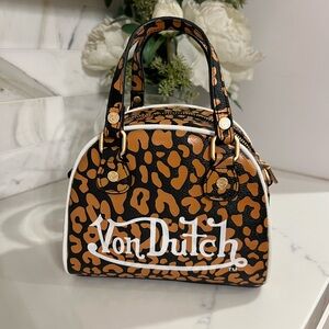 Von Dutch Black and Brown Mini Bag